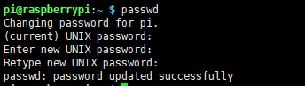修改pi的密码